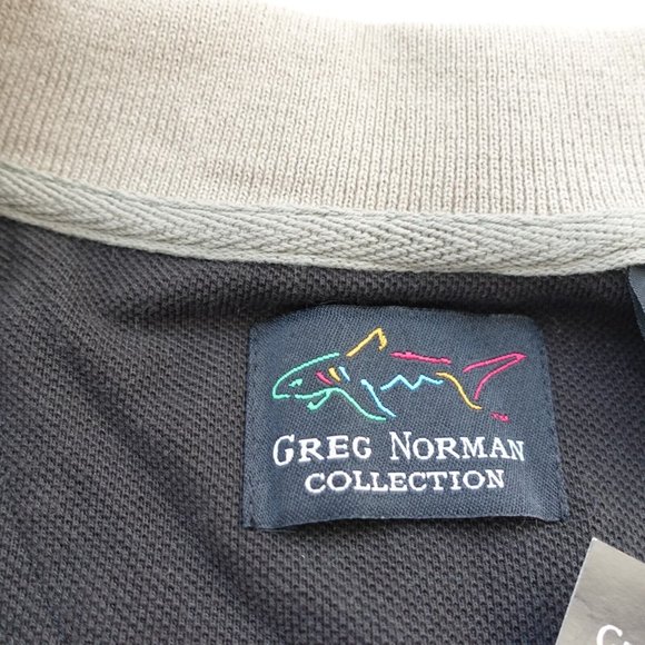 Greg‎ Norman Shirt Mens XL Khaki Cotton Polo Golf Casual Logo Sports NWT - Picture 2 of 9